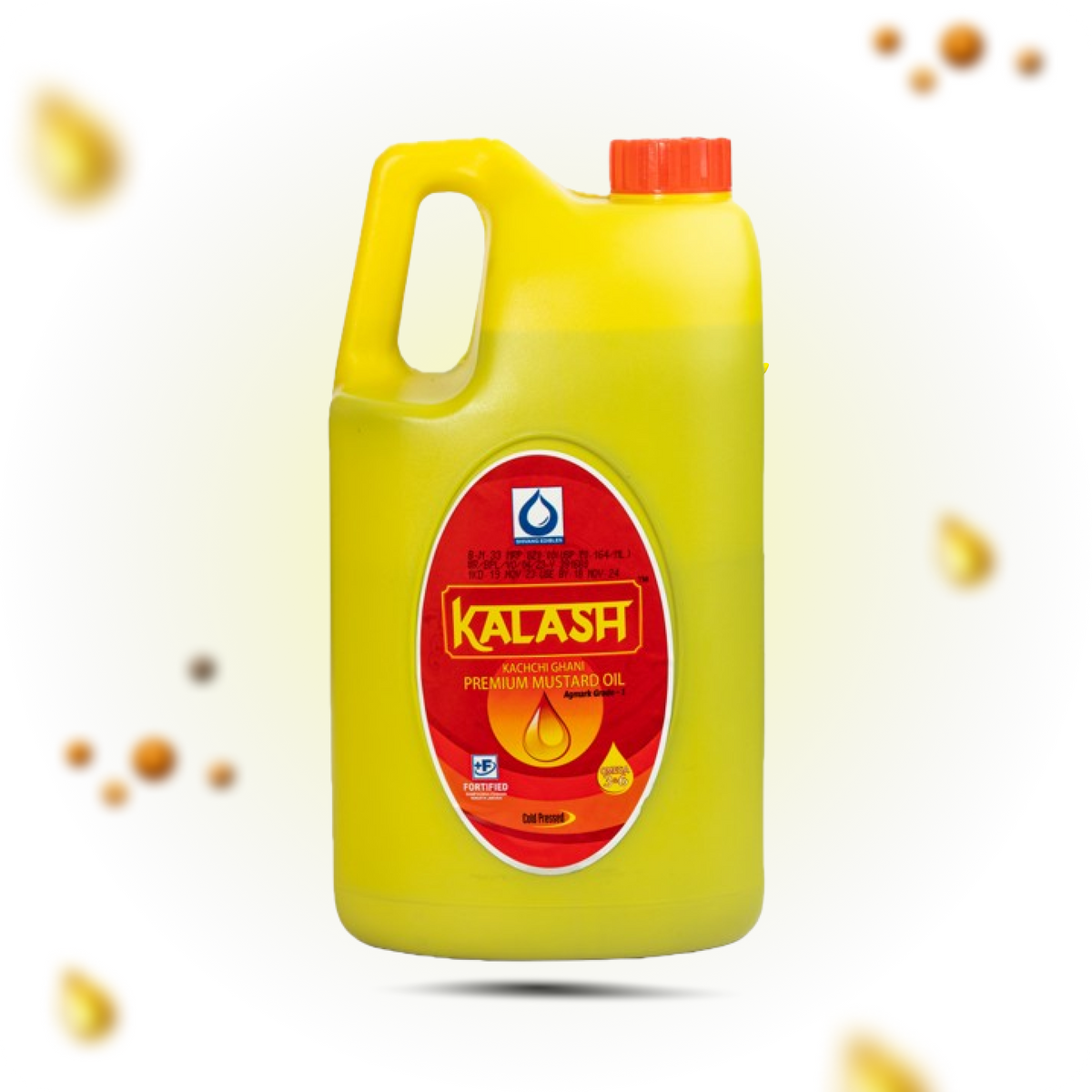 Kalash Kachi Ghani Pure Mustard Oil, 5L HDPE Jar