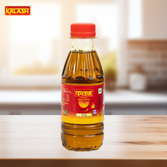 Kalash Kachi Ghani Pure Mustard Oil, 200ml PET Bottle